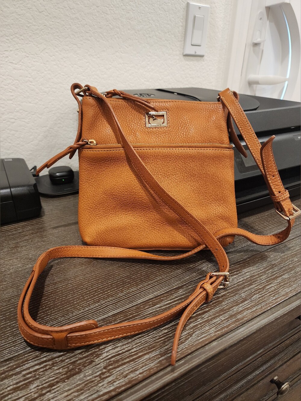Dooney & Bourke Pebbled Leather Crossbody - Tan